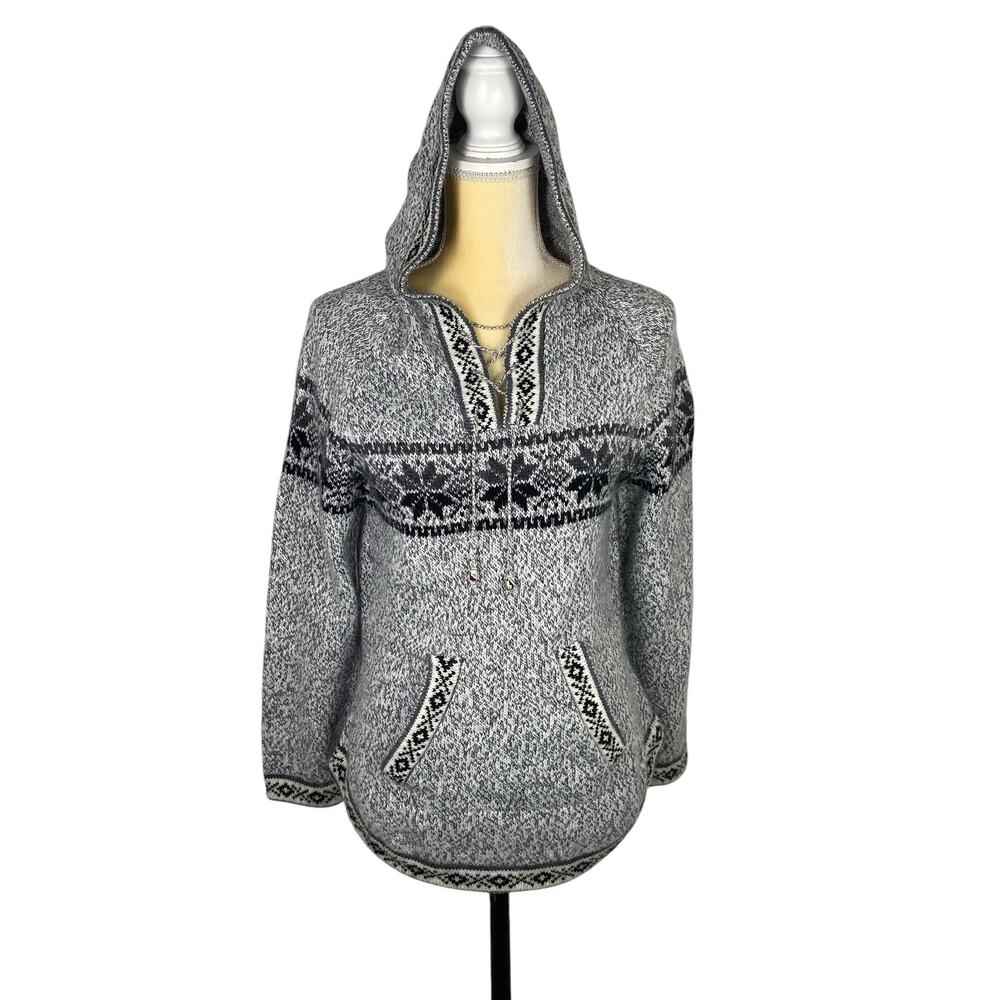 Alpaca Exotic Imports Pullover Hoodie Sweater 100% Alpaca Size Medium